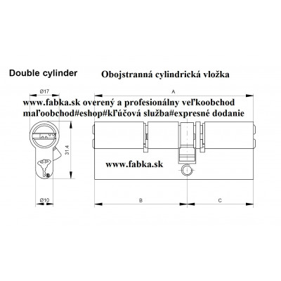 MUL-T-LOCK MT5+ 4TB. bezpečnostná vložka 5-kľúčová